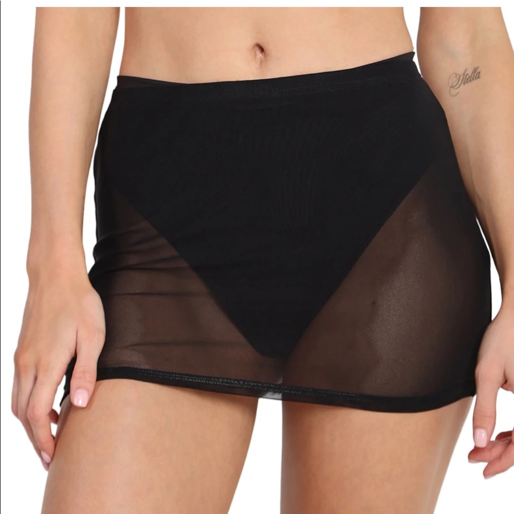 IHeartRaves Mesh Skirt Rhinestones